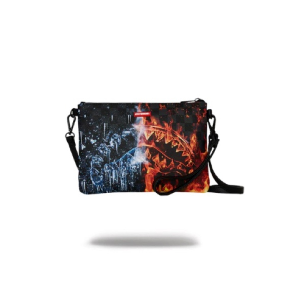 Unisex Black and Red Graphic Shoulder Bag